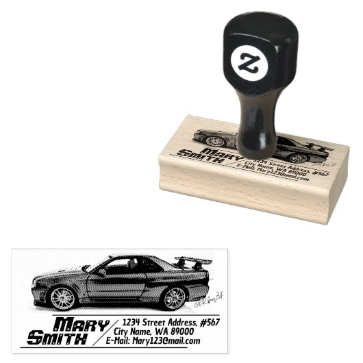 GTR BNR34 ラバースタンプ (押印)