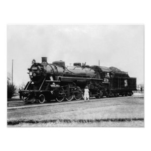 GTW鉄道エンジン#3735 1940年代頃 フォトプリント           