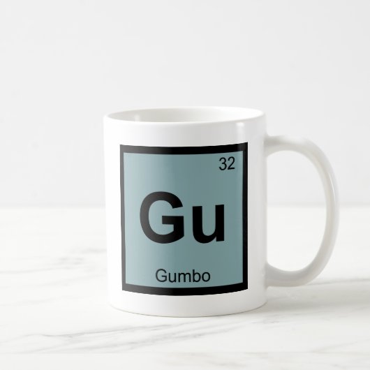 Gu - グラム化学周期表シンボル コーヒーマグカップ (右)
