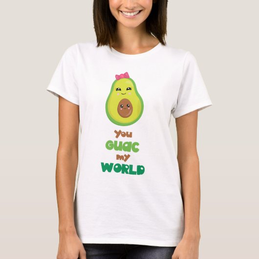 Guac私の世界のアボカドのしゃれ Tシャツ (正面)