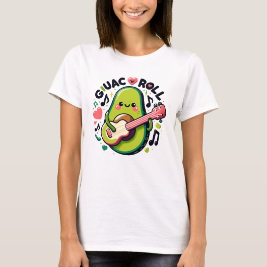 Guac Nロック転がアンドロールGuacおよび転がRoll Guac Tシャツ (正面)