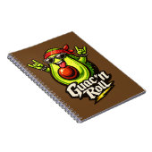 Guac 'n Roll - グアックパック - フード系友達へ ノートブック (右側)