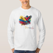 Guacamayas de Venezuela con Bandera  Tシャツ (正面)