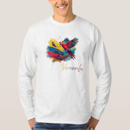 Guacamayas de Venezuela con Bandera Tシャツ