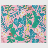 Guache painting seamless pattern with abstract tro ラッピングペーパー (フラット)