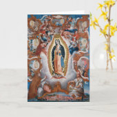 「Guadalupeのヴァージン」グリーティングカード カード (黄色い花)