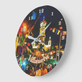 Guadalupe Church Dia de Los Muertos 190130 ラージ壁時計 (傾斜)