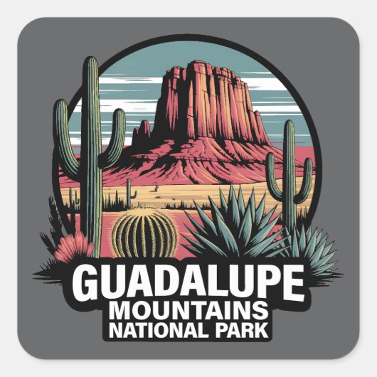 Guadalupe Mountains National Park Texas スクエアシール (正面)