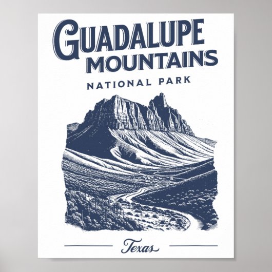 Guadalupe Mountains – National Parks Tx Hiking And ポスター (正面)