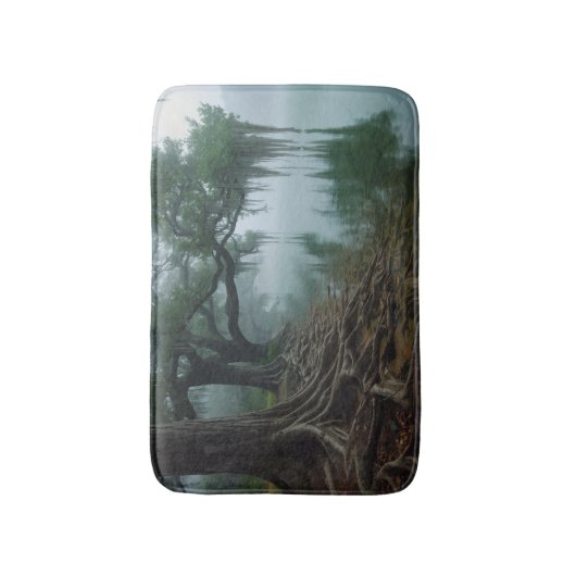 Guadalupe River Bath Mat - Serene Nature Bathroom  バスマット (正面縦)