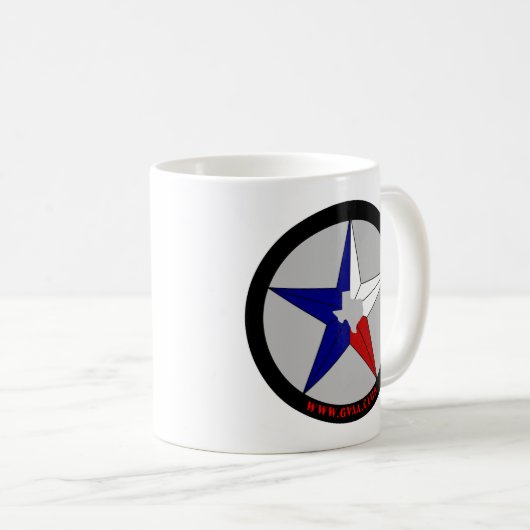 Guadalupe Valley運動連合のロゴのマグ コーヒーマグカップ (正面右)