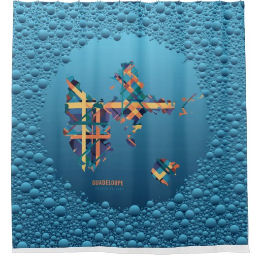 Guadeloupe シャワーカーテン (正面)