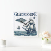 GUADELOUPE スクエア壁時計 (ホーム)