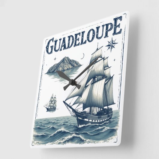 GUADELOUPE スクエア壁時計 (傾斜)
