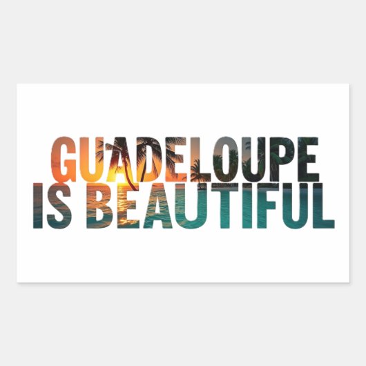 GUADELOUPE 長方形シール (正面)