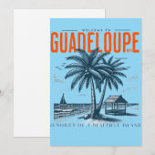 Guadeloupe 971: Souvenirs Tropicales 招待状 (正面/裏面)