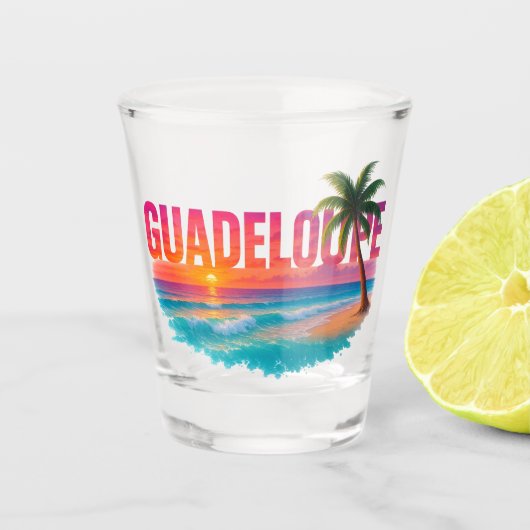 Guadeloupe Coucher de Soleil Tropical ショットグラス (正面)