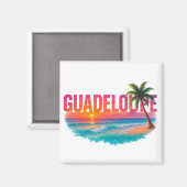 Guadeloupe Coucher de Soleil Tropical  マグネット (正面/裏面)
