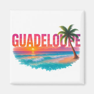 Guadeloupe Coucher de Soleil Tropical  マグネット
