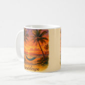 Guadeloupe – Coucher de Soleil Tropical avec Hamac コーヒーマグカップ (正面左)