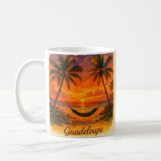 Guadeloupe – Coucher de Soleil Tropical avec Hamac コーヒーマグカップ