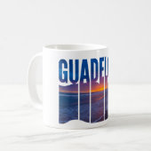 Guadeloupe: Coucher de Soleil Tropical des Caraïbe コーヒーマグカップ (正面左)