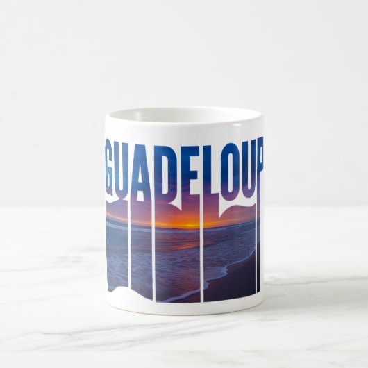 Guadeloupe: Coucher de Soleil Tropical des Caraïbe コーヒーマグカップ (中央)