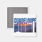 Guadeloupe: Coucher de Soleil Tropical des Caraïbe マグネット (正面/裏面)