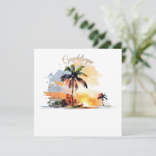 Guadeloupe: Coucher de Soleil Tropical en Aquarell (スタンド正面)