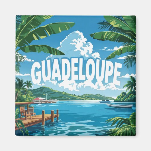 Guadeloupe: Évasion Tropicale, Plage Paradisiaque  マグネット (正面)