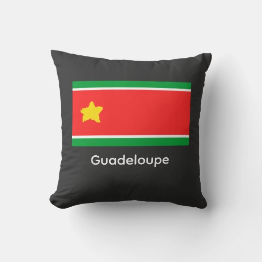 Guadeloupe flagge  クッション (正面)