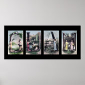 GUAMヴィンテージアルファベットレター名アート ポスター (正面)