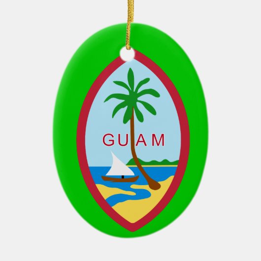 Guam*のクリスマスのオーナメント セラミックオーナメント (正面)