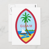 GUAM – 紋章/旗/紋章/紋章/紋章 ポストカード (正面/裏面)