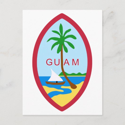 GUAM – 紋章/旗/紋章/紋章/紋章 ポストカード (正面)
