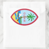 GUAM – 紋章/旗/紋章/紋章/紋章 長方形シール (バッグ)