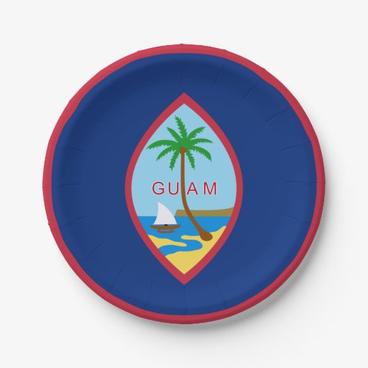 Guam flag  ペーパープレート (正面)