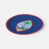 Guam flag  ペーパープレート (アングル)