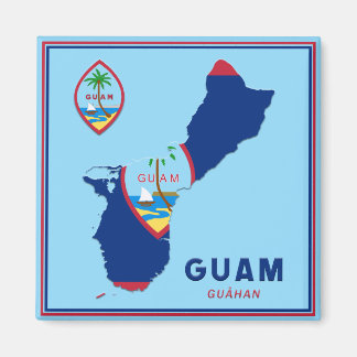 Guam Flag Map & Seal マグネット