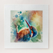Guam Kingfisher Bird 150624AREF120 - Watercolor ジグソーパズル (横)