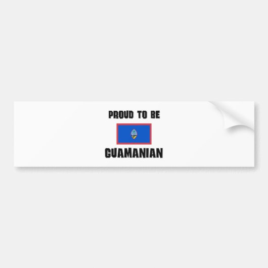 GUAMANIANあること誇りを持った バンパーステッカー (正面)