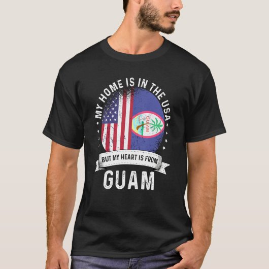 Guamanian American Patriot Grown Proud Home USA Fl Tシャツ (正面)