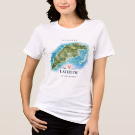 Guanaja Honduras Map  トライブレンドＴシャツ