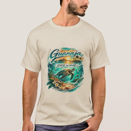 Guanaja State of Mind Island Turtle T-Shirt Tシャツ (正面)