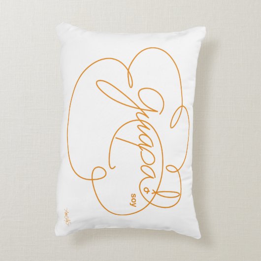 GUAPA大豆 – CloudSはっきりした Orange Script アクセントクッション (裏面(縦))