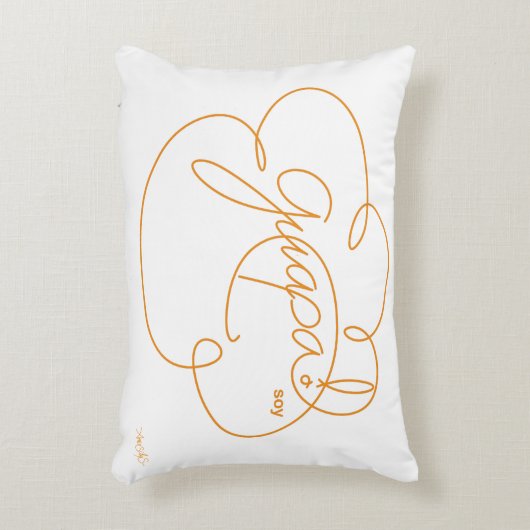 GUAPA大豆 – CloudSはっきりした Orange Script アクセントクッション (正面(垂直))