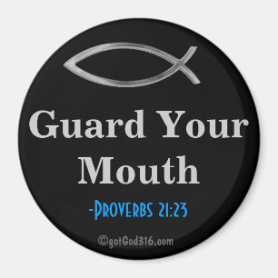 Guard Your Mouth gotGod316.com聖なる書物、 経典 マグネット