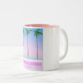 Guardalavacaキューバヴィンテージ旅行ポスター ツートーンマグカップ (正面右)