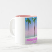 Guardalavacaキューバヴィンテージ旅行ポスター ツートーンマグカップ (正面左)