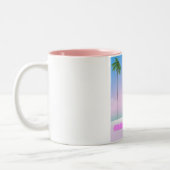 Guardalavacaキューバヴィンテージ旅行ポスター ツートーンマグカップ (左)